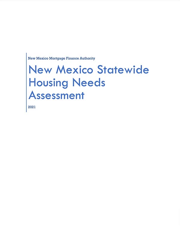 NM Statewide Housing Needs Assessment cover